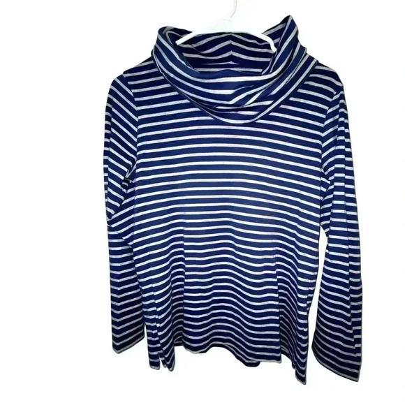 LL Bean Womens Cowl Neck Striped Sweater - Picture 1 of 5